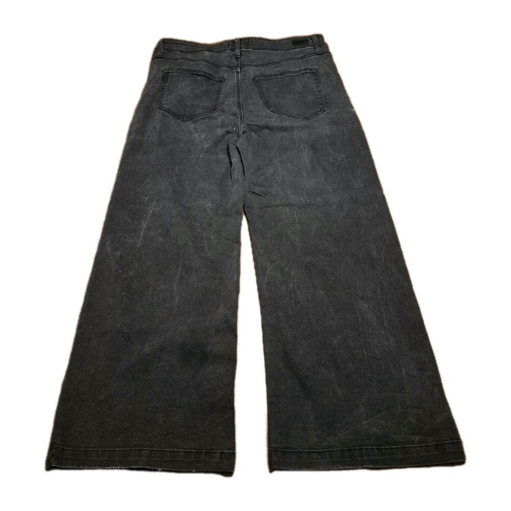Paige Anessa Jeans Women's Size 31 Faded Black Wide Leg Stretch Denim (32x27) - Picture 3 of 6